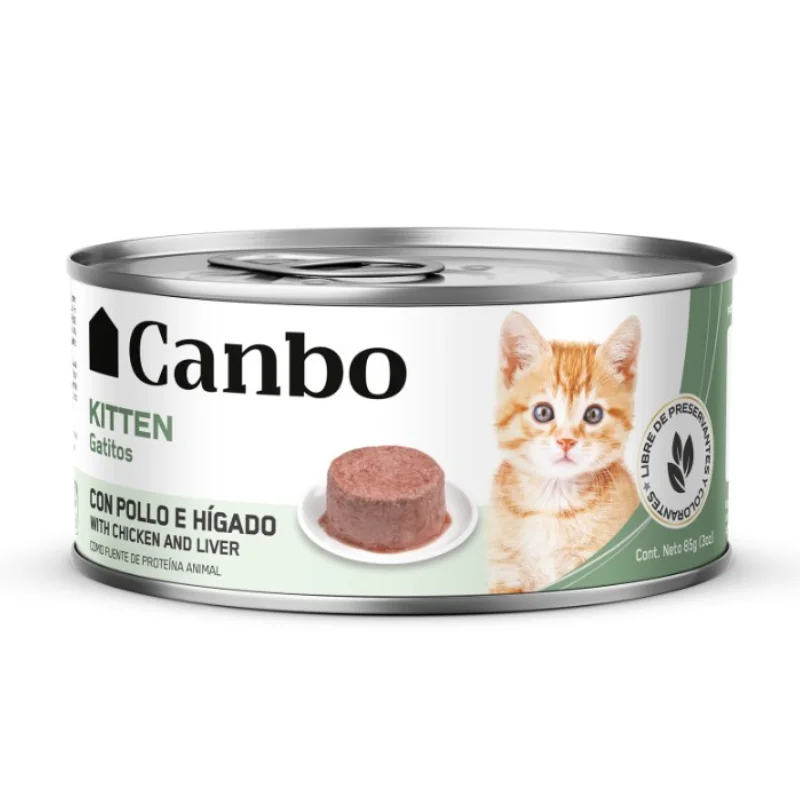 Canbo Gato Pate Pollo e Higado Kitten Lata 85 gr