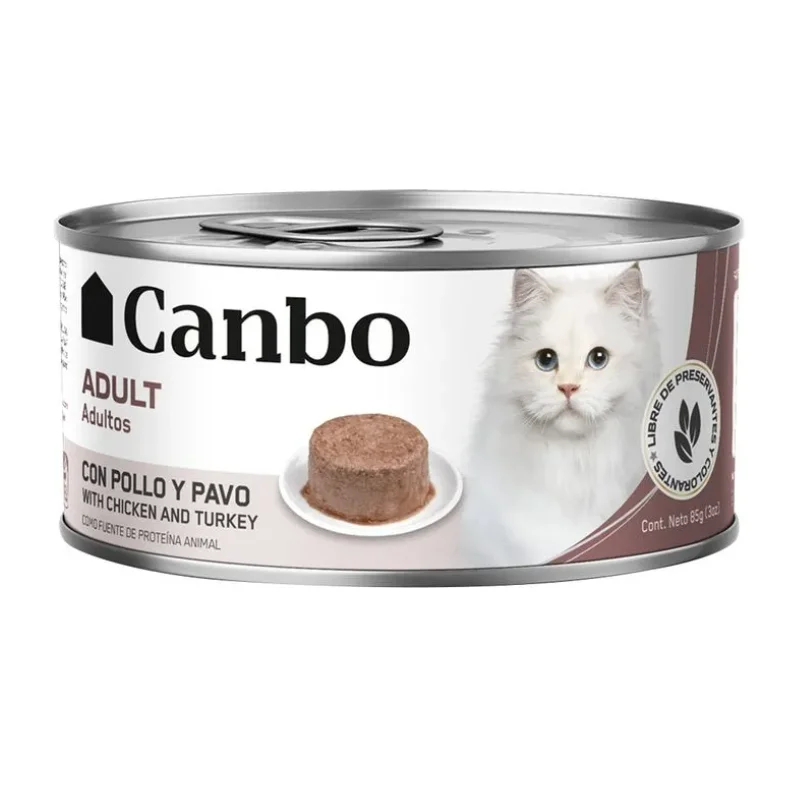 Canbo Gato Pate Pollo y Pavo Adulto Lata 85 gr