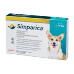 Simparica Antipulgas 10 a 20 kg 1 caja x3 tabletas