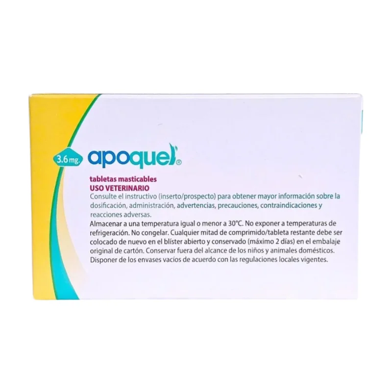 Apoquel Masticable 3.6 mg tab - Zoetis x Caja 20 Unidades