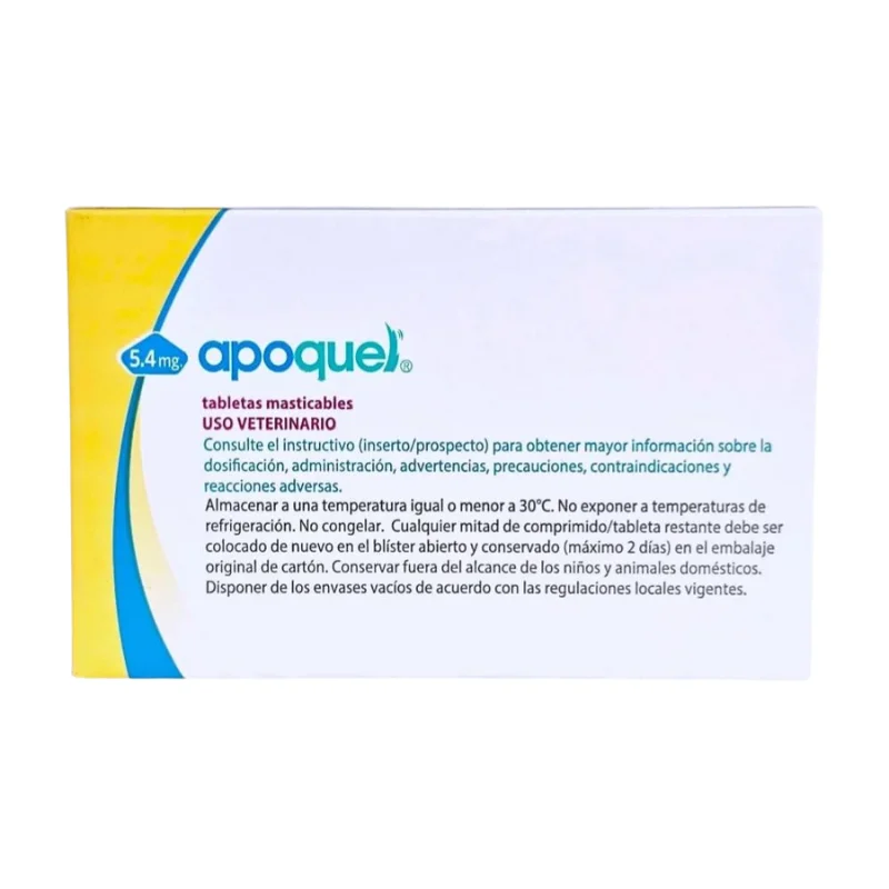 Apoquel Masticable 5.4 mg Tab - Zoetis xCaja 20 Unidades