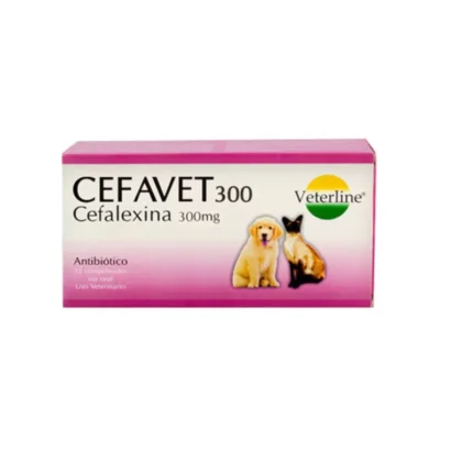 CEFAVET 300 - Cefalexina 300 - Veterline Blister x 8 tabletas