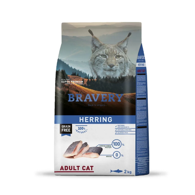 Bravery Gato Adulto Arenque 2 kg