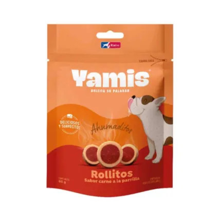 Yamis Adulto Rollitos Sabor/Carne a la Parrilla 80gr