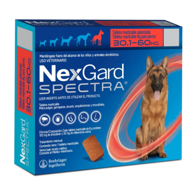 Nexgard Spectra XL Antipulgas Para Perros 30 a 60 Kg X3 Tabletas