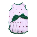 MIZPET VESTIDO BLANCO CON VERDE