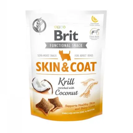 Brit Functional Snack Skin y Coat Krill 150 gr