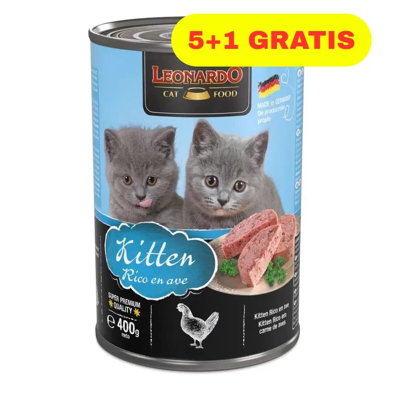5 + 1 Leonardo Lata Quality Selection Kitten 400 gr