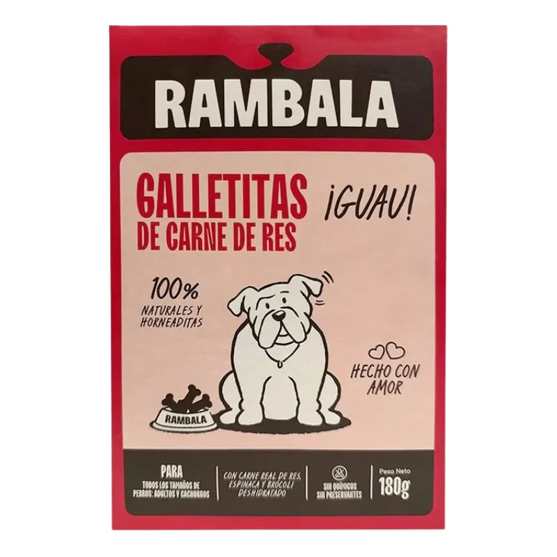 Rambala Dog Galletitas de Carne de Res 180gr