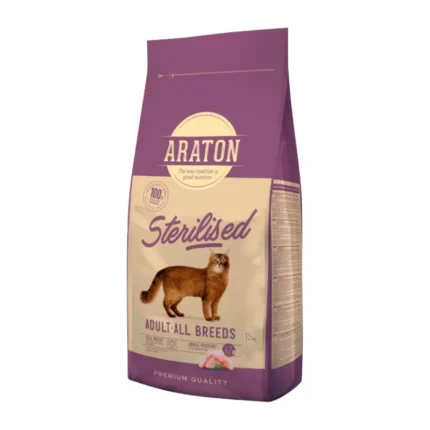 Araton Gato Esterilizado Pollo, Pato y Pavo 15kg