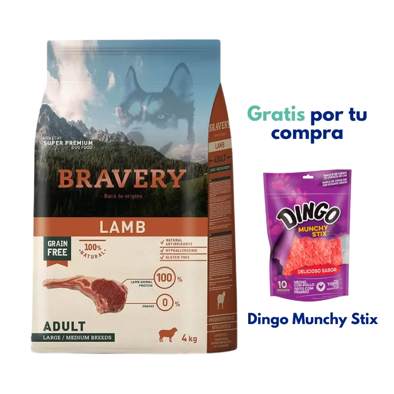 Bravery Lamb Adult Large/Medium Breeds 4 kg