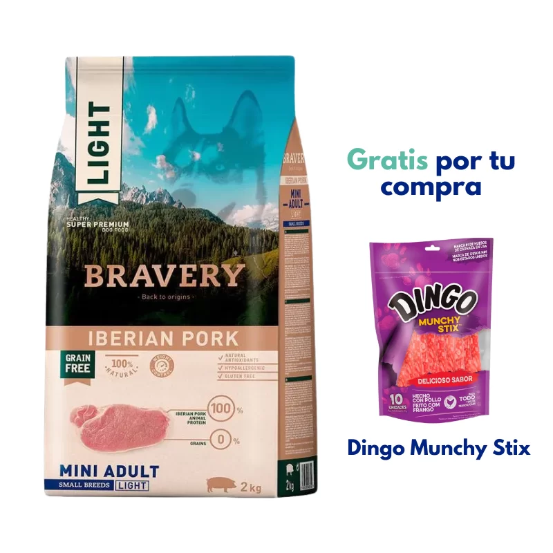Bravery Light Iberian Pork Mini Adult Small Breeds 2 kg