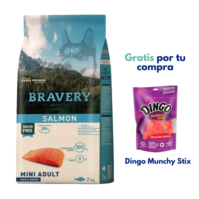 Bravery Salmón Mini Adult Small Breeds 7 kg