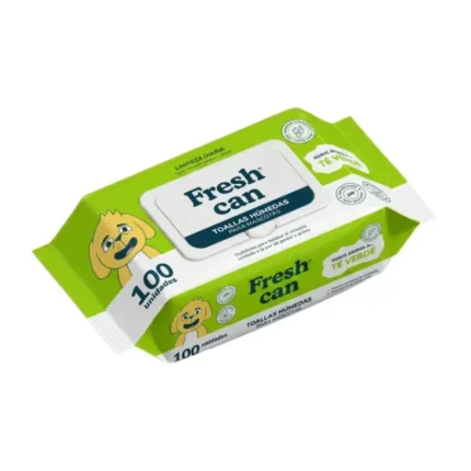 Fresh Can Paños Húmedos Te Verde con Aloe Vera 100 unidades