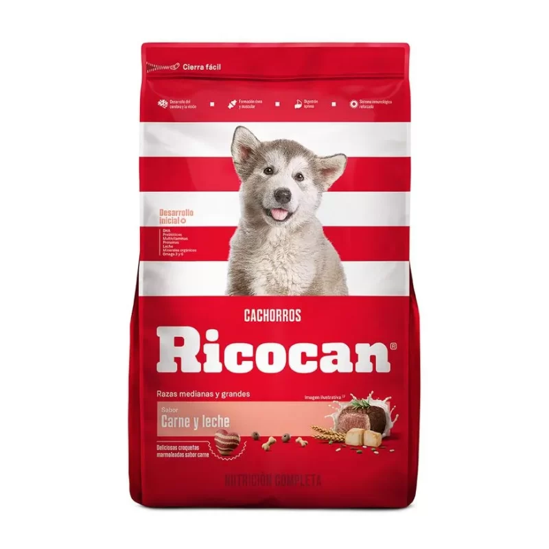 Ricocan Carne y leche Cachorros Razas Mediana/grande 3 kg