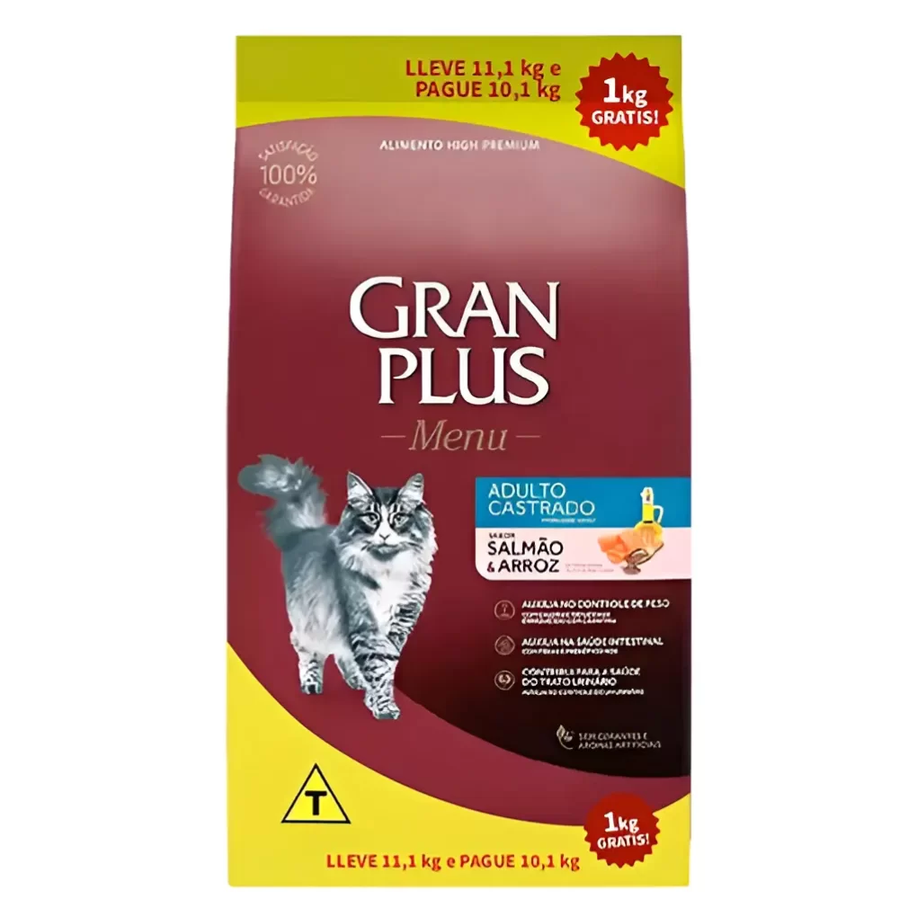 Gran Plus Gato Adulto Castrado Salmon y Arroz 11.1 Kg