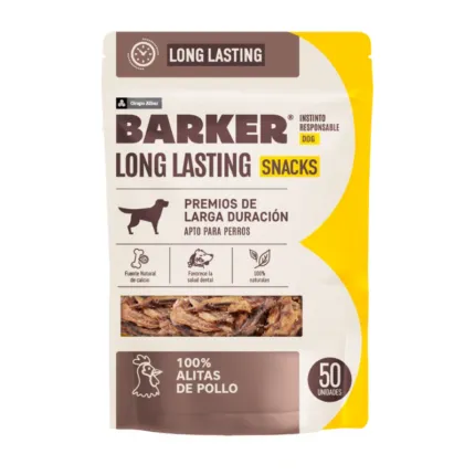 Barker Long Lasting Snacks Alitas De Pollo x 50 Unidades