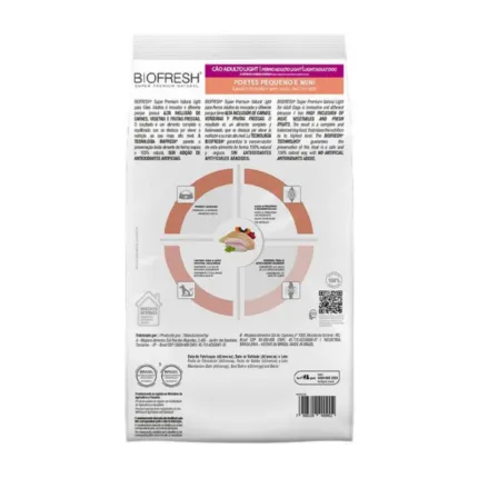 Biofresh Perros Adultos Mini y Pequeño Mix de Carnes 3 kg parte trasera
