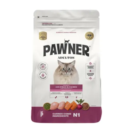 Pawner Cat Adultos con Pollo y Salmón 1 kg