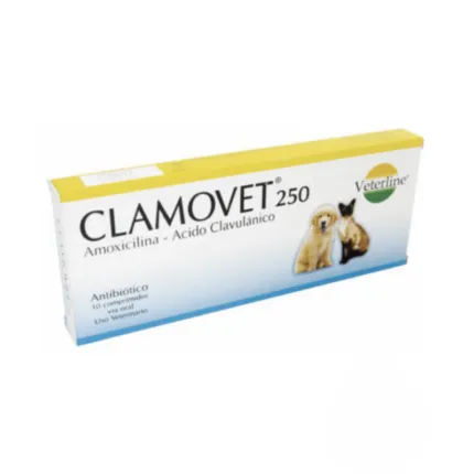 Veterline Clamovet 250mg unidad:caja 40und