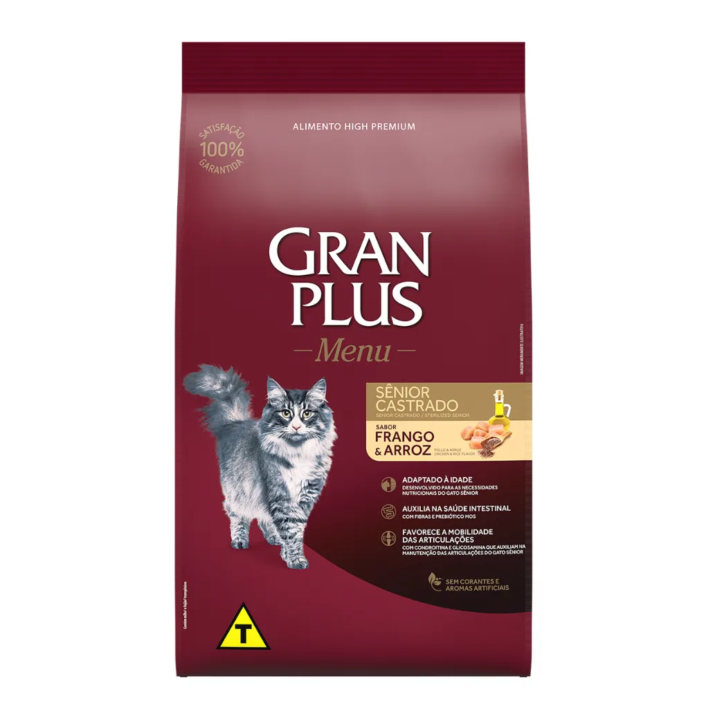 Gran Plus Gato Senior Castrado Pollo y Arroz 3 Kg